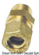 Złączka kompresyjna mosiężna do węża miedzianego, z uszczelką dwustożkową mosiężną - Brass comprssion joint female straight 12mm x 3/8“ - Kod. 17.412.05 19
