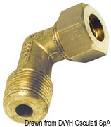 Brass comprssion joint 90° male 8 mm x 1/4“ - Artnr: 17.409.01 17