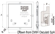Okno pokładowe LEWMAR Flush Hatch kwadratowe - LEWMAR Flush Hatch 60 - Kod. 19.440.60 13