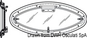 LEWMAR Flagship elliptical hatch 418 x 200 mm - Artnr: 19.511.24 26