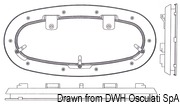 LEWMAR Flagship elliptical hatch 160 x 425 mm - Artnr: 19.511.21 26