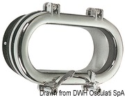 Oval chromed brass portlight 160 x 380 mm - Artnr: 19.698.02 4