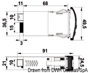 Switch for 2 windshield wipers 15 A - Artnr: 19.755.02 8