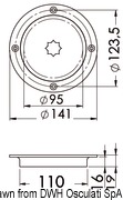 Wodoszczelny luk inspekcyjny z szybkim otwieraniem - Ø zewnętrzna mm 185 - Kod. 20.100.40 11
