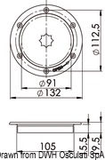 Inspection hatch AISI 316 passage 120 mm - Artnr: 20.100.40 12