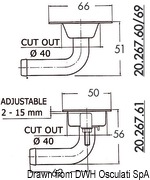 Flush SS fuel vent head 66 mm hose adaptor 19 mm - Artnr: 20.267.69 8