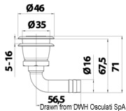 SS flush fuel vent 90° hose connector - Artnr: 20.271.02 5