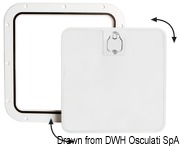 White inspection hatch removable lid 350 x 600mm - Artnr: 20.302.40 30