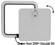 Klapa inspekcyjna z wyjmowanym panelem frontowym - szara - 375 x 375 mm - Kod. 20.302.32 38