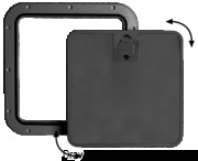 Black inspection hatch removable lid 305 x 355mm - Artnr: 20.302.23 31