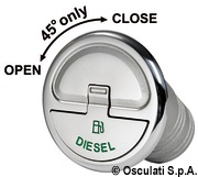 Wlew Quick Lock - Fuel - Prosta - Ø 38 mm - Z kluczem - Kod. 20.366.24 23