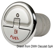 Wlew Quick Lock - Fuel - Prosta - Ø 38 mm - Z kluczem - Kod. 20.366.24 29