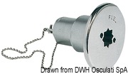 WATER deck plug cast mirror polished AISI316 38 mm - Artnr: 20.450.02 6