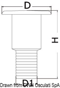 Korek wlewu z chromowanego mosiądzu - Tappo per rifornimento dritto Diesel 50 mm - Kod. 20.666.03 17