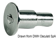 Chromed brass WATER straight deck plug 38 mm - Artnr: 20.667.02 18