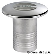 FUEL deck plug cast mirror polished AISI316 50mm - Artnr: 20.866.32 26