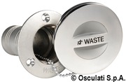 WASTE deck plug cast mirror polished AISI316 38mm - Artnr: 20.866.39 26