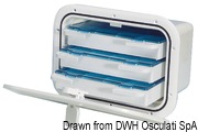 Schowek wodoszczelny z klapką - Locker w/ 3 drawers B front 310 x 210 x 180 mm - Kod. 20.871.11 8