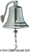 Regulaminowy dzwon sygnałowy z chromowanego mosiądzu - Chromed brass bell Ø 150 mm - Kod. 21.202.90 4