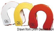 Soft horseshoe lifebuoy orange PVC accessorized - Artnr: 22.419.02 11