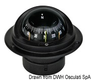 IDRA compact compass w/black front rose bracket - Artnr: 25.014.96 14