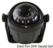 Zwarty kompas z serii IDRA o dużej prędkości - Z uchwytem - czarna - Kod. 25.014.96 16