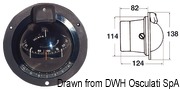 Kompas ścienny dla jednostek pływających o napędzie żaglowym RIVIERA Zenit 3'' (80 mm) - Kod. 25.019.00 9