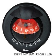 Kompas ścienny RIVIERA Pegasus - 4" - Czarna Czerwona - Kod. 25.020.17 22