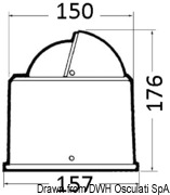Kompas z podstawą RIVIERA 4" - RIVIERA BU2/AV compass 4“ - Kod. 25.022.00 13