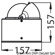 Kompas z podstawą + zasuwana pokrywa RIVIERA 4'' (100 mm). Kolor obudowy - czarny - Kod. 25.022.10 13