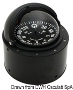 Kompas z podstawą + zasuwana pokrywa RIVIERA 4'' (100 mm). Kolor obudowy - biały - Kod. 25.022.13 12