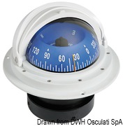 RIVIERA compass 4“ enveloping opening white/black front view - Artnr: 25.028.19 34