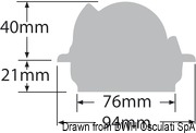 Kompasy RITCHIE Trek 2'' 1/4 (57 mm) w komplecie z oświetleniem i kompensatorami - RITCHIE Trek external compass 2“1/4 grey/blue - Kod. 25.080.13 52