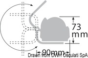 RITCHIE Trek external compass 2“1/4 grey/blue - Artnr: 25.080.13 54