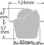 Kompasy RITCHIE Explorer 2'' 3/4 (70 mm) w komplecie z oświetleniem i kompensatorami - RITCHIE Explorer extern. compass 2“3/4 grey/blue - Kod. 25.081.13 50
