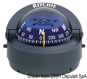 Kompasy RITCHIE Explorer 2'' 3/4 (70 mm) w komplecie z oświetleniem i kompensatorami - RITCHIE Explorer compass bracket 2“3/4 grey/blue - Kod. 25.081.23 46