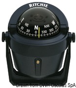 Kompasy RITCHIE Explorer 2'' 3/4 (70 mm) w komplecie z oświetleniem i kompensatorami - RITCHIE Explorer extern. compass 2“3/4 black/black - Kod. 25.081.11 47