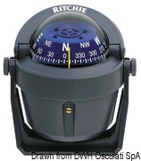 Kompasy RITCHIE Explorer 2'' 3/4 (70 mm) w komplecie z oświetleniem i kompensatorami - RITCHIE Explorer compass bracket 2“3/4 grey/blue - Kod. 25.081.23 49