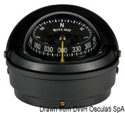 Kompasy RITCHIE Wheelmark 3'' (76 mm) - RITCHIE Wheelmark built-in compass 3“ black/black - Kod. 25.082.31 13