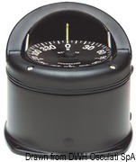 Kompasy RITCHIE Helmsman 3'' 3/4 (94 mm) w komplecie z oświetleniem i kompensatorami - RITCHIE Helmsman compass w/cover 3“3/4 black/black - Kod. 25.083.11 34