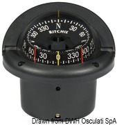 Kompasy RITCHIE Helmsman 3'' 3/4 (94 mm) w komplecie z oświetleniem i kompensatorami - RITCHIE Helmsman built-in compass 3“3/4 black/blac - Kod. 25.083.01 35