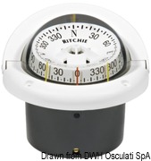 Kompasy RITCHIE Helmsman 3'' 3/4 (94 mm) w komplecie z oświetleniem i kompensatorami - RITCHIE Helmsman built-in compass 3“3/4 white/whit - Kod. 25.083.02 36