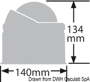 Kompasy RITCHIE Helmsman 3'' 3/4 (94 mm) w komplecie z oświetleniem i kompensatorami - RITCHIE Helmsman built-in compass 3“3/4 white/whit - Kod. 25.083.02 39