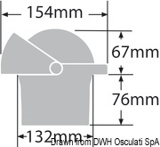 Kompasy RITCHIE Wheelmark 4'' 1/2 (114 mm) - RITCHIE Wheelmark built-in compass 4“1/2 black/bla - Kod. 25.084.41 15