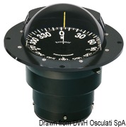Kompasy RITCHIE Globemaster 5'' (127 mm) w komplecie z oświetleniem i kompensatorami - RITCHIE Globemaster built-in compass 5“ black/blac - Kod. 25.085.01 12