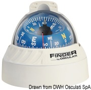 Finder compass 2“5/8 w/bracket white/blue - Artnr: 25.171.02 37