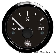 Wskażnik poziomu wody 240-33 Ω Tarcza czarna, ramka czarna 12|24 Volt - Kod. 27.320.03 20