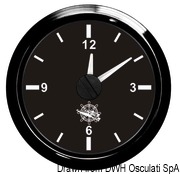 Zegarek kwarcowy 12 Sati Tarcza czarna, ramka polerowana 12|24 Volt - Kod. 27.321.27 14