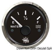 Wskażnik poziomu wody 240-33 Ω Tarcza czarna, ramka czarna 12|24 Volt - Kod. 27.320.03 21