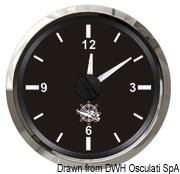 Zegarek kwarcowy 12 Sati Tarcza czarna, ramka polerowana 12|24 Volt - Kod. 27.321.27 15